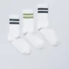 3-Pack Sport Striped Socks – Green Stripe Mix