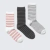 3-Pack Striped Crew Socks – Striped Mix