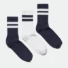 3-Pack Striped Sport Socks – Stripe Combo