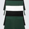5-Pack Boxer Briefs – Black/White/Dark Green