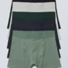 5-Pack Boxer Briefs – Green Blue Off-White Black