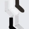 5-Pack Rib Socks – Black White & Grey