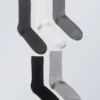 5-Pack Rib Socks – Grey Mix