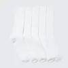 5-Pack Rib Socks – White