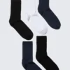 5-Pack Sport Socks – Black/White/Dark Blue