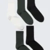 5-Pack Sport Socks – Dark Green Mix