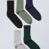 5-Pack Sport Socks – Green Black Grey Navy