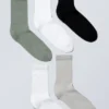 5-Pack Sport Socks – Khaki Mix