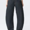 Abell Mid Rise Regular Barrel Jeans – Blue Rinse – Dark Blue