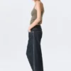 Abell Mid Rise Regular Barrel Jeans – Blue Rinse – Dark Blue