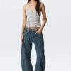 Abell Mid Rise Regular Barrel Jeans – Gnarly Blue – Medium Blue
