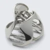 Abstract Hair Claw – Silver-Coloured