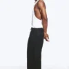 Adler Loose Fit Straight Linen Blend Trousers – Black