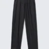 Alessi Relaxed Suit Trousers – Black Pinstripe