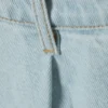 Amber High Waisted Circle Midi Denim Skirt – Sky Blue – Light Blue