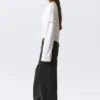 Ample Low Rise Loose Wide Cuff Jeans – Elegie Black – Black