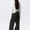 Ample Low Rise Loose Wide Cuff Jeans – Elegie Black – Black