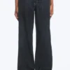 Ample Low Rise Loose Wide Jeans – Blue Rinse – Dark Blue