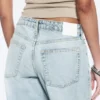 Ample Low Rise Loose Wide Jeans – Dream Blue – Light Blue