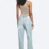 Ample Low Rise Loose Wide Jeans – Dream Blue – Light Blue