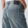 Ample Low Rise Loose Wide Jeans – Gloria Blue – Medium Blue