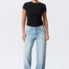 Ample Low Rise Loose Wide Jeans – Kimberley Blue – Light Blue