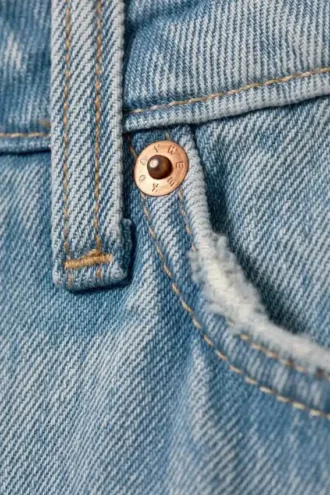 Ample Low Rise Loose Wide Jeans – Lip Blue – Light Blue