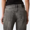 Ample Low Rise Loose Wide Jeans – Redondo Black – Black