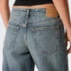 Ample Low Rise Loose Wide Jeans – Redondo Blue – Medium Blue