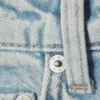 Ample Low Rise Loose Wide Jeans – Snow Blue – Light Blue