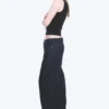 Ample Mid Rise Loose Wide Leg Jeans – Slub Rinse – Dark Blue