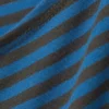 Annie Striped Sleeveless Boat-Neck Top – Blue & Dark Mole Stripes