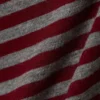 Annie Striped Sleeveless Boat-Neck Top – Dark Red & Grey Stripes