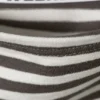 Annie Striped Sleeveless Boat-Neck Top – Grey & White Stripes