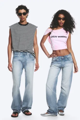 Anti Unisex Low Waist Regular Straight Jeans – Blue Moon – Light Blue | Cheap Monday Gb
