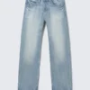 Anti Unisex Low Waist Regular Straight Jeans – Blue Moon – Light Blue | Cheap Monday Gb