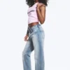 Anti Unisex Low Waist Regular Straight Jeans – Blue Moon – Light Blue | Cheap Monday Gb