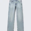 Anti Unisex Low Waist Regular Straight Jeans – Light Blue | Cheap Monday Gb