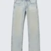 Anti Unisex Low Waist Regular Straight Jeans – Light Blue | Cheap Monday Gb