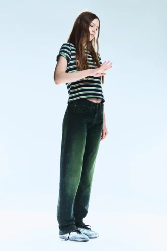 Anti Unisex Low Waist Regular Straight Jeans – Marine Green – Green | Cheap Monday Gb