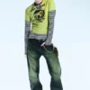 Anti Unisex Low Waist Regular Straight Jeans – Marine Green – Green | Cheap Monday Gb