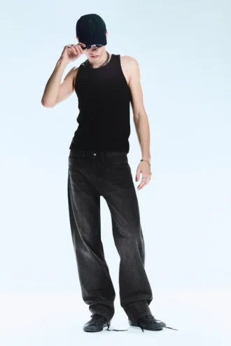 Anti Unisex Low Waist Regular Straight Jeans – Washed Black | Cheap Monday Gb