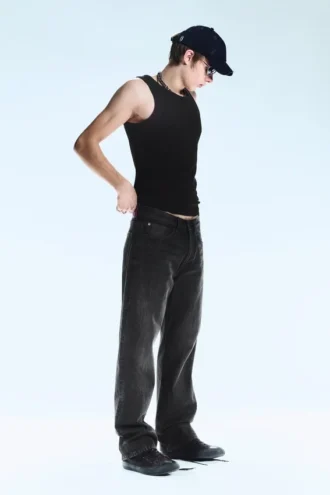 Anti Unisex Low Waist Regular Straight Jeans – Washed Black | Cheap Monday Gb
