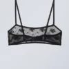 Ash Lace Semi Scooped Bra – Black Lace