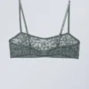 Ash Lace Semi Scooped Bra – Grey Lace