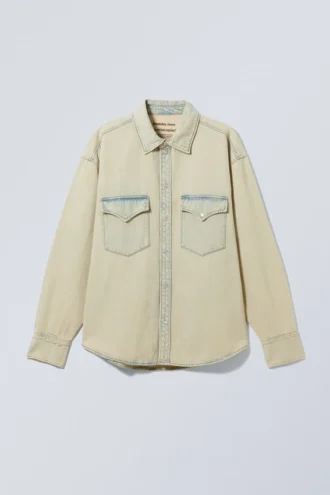 Ash Longsleeve Denim Shirt – Sunbleached
