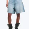 Ash Loose Denim Shorts – Kimberly Worn – Medium Blue