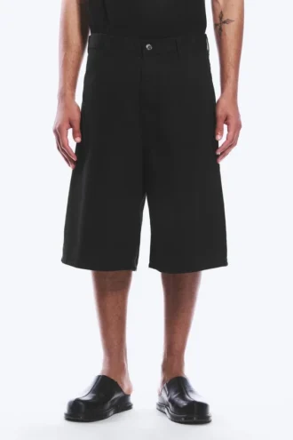 Astro Loose Baggy Linen-Blend Shorts – Black