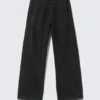Astro Loose Utility Baggy Leg Unisex Jeans – Black Coating – Black