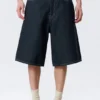 Astro Mid Rise Loose Baggy Denim Shorts – Blue Rinse – Dark Blue